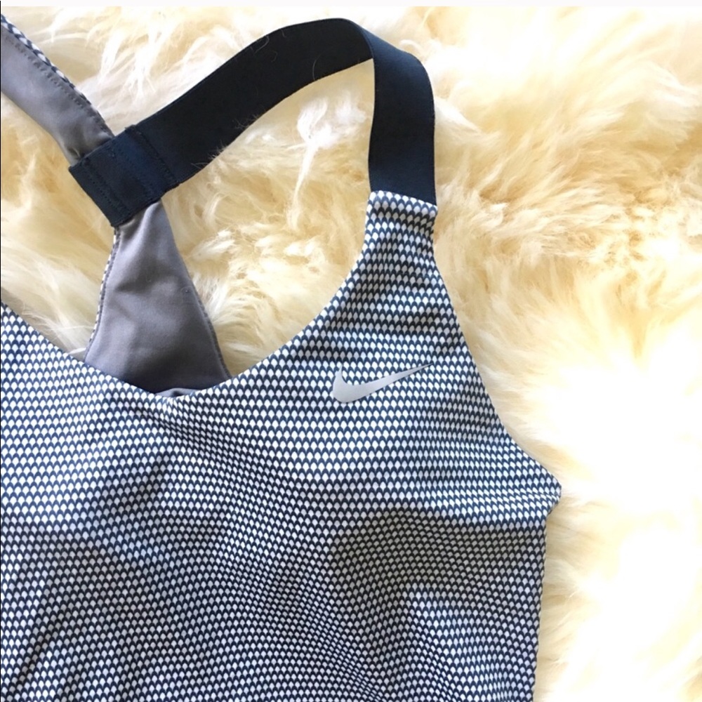 Navy Nike Workout Tank with built in bra